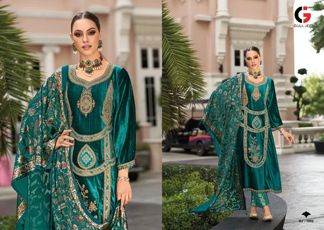 Riwayat By Gull Jee Wedding Wear Embroidery Velvet Salwar Kameez Suppliers In India